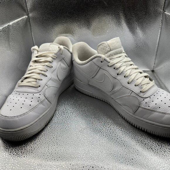 Size 12‎ Nike Air Force 1 \'07 LV8 White Blanc Mens Athletic Sneakers CK7214-100 main image 8